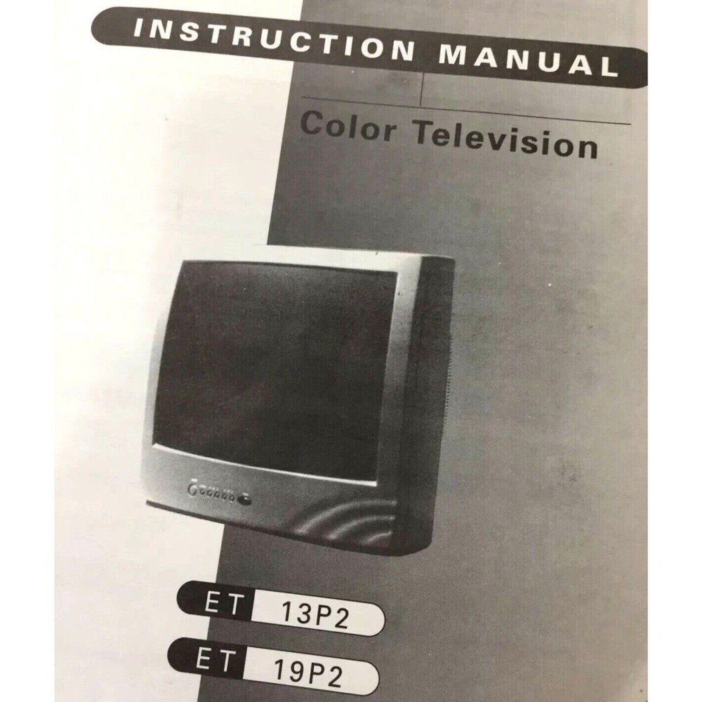 Emerson Vintage Color TV Manual Television Instruction Booklet ET13P2 ET19P2 USA